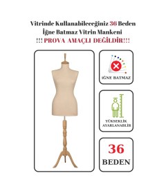 Resim Vitrin Amaçlı 36 Beden Terzi Mankeni Vitrin Mankeni Cansız Manken İğne Batmaz 1850 