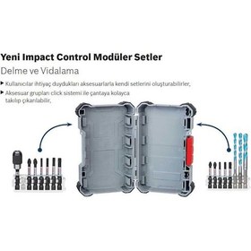 Resim Bosch Impact Control Serisi Vidalama Ucu 8li PH1PH2 x3PH3PZ2 x2PZ3 *25mm 2608522323 