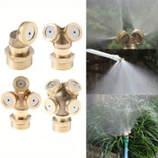 Resim 1 Set, 2.54/5.08cm Püskürtme Nozulu Pirinç Atomizasyon Sprey Bağlantı Parçası Nebulizör Hortum Bağlantı Elemanı Su Püskürtücü Ayarlanabilir Bahçe Çim Sulama 
