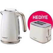 Resim Berghoff Gem Pearl 1.7 Litre Vanilya Krem Rengi Gold Modern Su Isiticisi Ve Ekmek Kizartma 