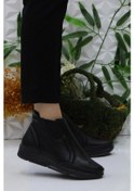 Resim Fort Gnd 8649 Ortopedik Sıcak Astar Kaymaz Taban Anne Bot Kadın Bot Siyah 
