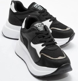 Resim MP Fashion Bağcıklı Yüksek Taban Kadın Spor Sneaker Ayakkabı 