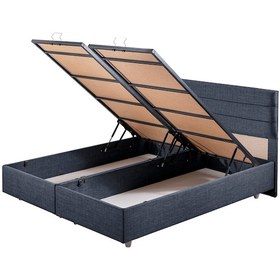 Resim Sofia İkili Set, Sofia Çift Kişilik Baza Başlık Seti Lacivert 180 x 200 