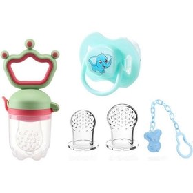 Resim Yystore Yj-7024 Silikon Meyve Sebze Emziği Pembe - Yeşil 