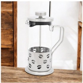 Resim French Press Kahve Ve Çay Demleme Makinası 350 Ml French Press Gümüş 