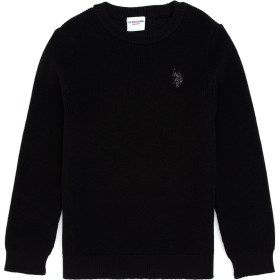 Resim U.S. Polo Assn. Kız Çocuk Siyah Bisiklet Yaka Basic Kazak 50316842-VR046 