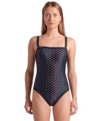 Resim Rainbow Monogram Kadın Siyah Yüzücü Mayosu 007074515 1666960 Siyah 