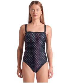 Resim Rainbow Monogram Kadın Siyah Yüzücü Mayosu 007074515 1666960 Siyah 