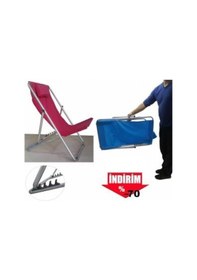 Resim Depolife Kademeli Yükseklik Ayarlı Şezlon Koltuk Plaj Deniz Havuz Çim Kafe (363639305) 