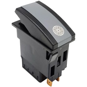 Resim OTOKAR Doruk Otobüs Turbo Fan Anahtar Düğme Rocker Switch 8 Pin (On-On-On) - Ampullü 24V 