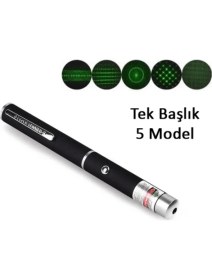 Resim Yeşil Lazer Pointer 500 Mw 15 Km Etkili (Tek Başlık 5 Model) 