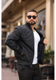 Resim Erkek Bomber Ceket Siyah Bndkk 