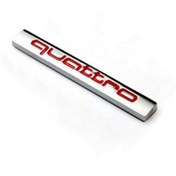 Resim Audi Quattro Kırmızı Bagaj Logosu 7×1 Cm 
