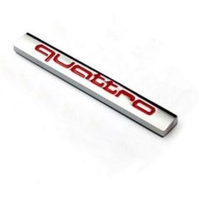 Resim Audi Quattro Kırmızı Bagaj Logosu 7×1 Cm 