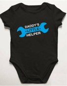 Resim venüsdijital Daddys Lıttle Helper Baskılı Bebek Zıbın Body 