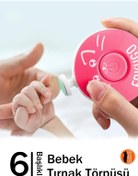 Resim Bebek Tırnak Törpüsü Pembe, Çocuk Pilli Tırnak Kesme, Törpüleme Makinası, Bebek Tırnak Makası 