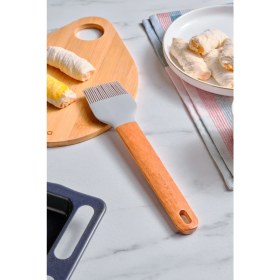 Resim Ahşap Saplı Silikon Fırça, 24,6 Cm, Kullanışlı ve Dayanıklı Mutfak Gereci 