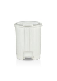 Resim Basmalı & Pedallı Çöp Kovası Beyaz 