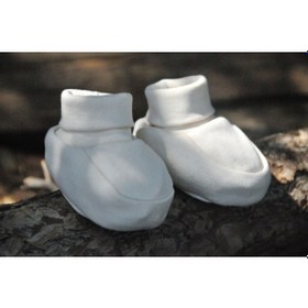Resim Naturaborn Gots Organik Sertifikalı Bebek Patiği Beyaz 