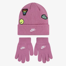 Resim Nike NAN PATCH PEAK BEANIE SET Mavi Bere 9A3135-U89 