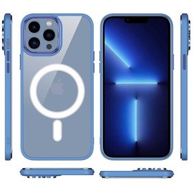 Resim Apple Uyumlu iPhone İphone 13 Pro Uyumlu Wireless Şarj Özellikli Hptk Krom Magsafe Silikon Kılıf-lila Lila - 