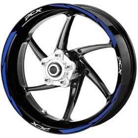 Resim Deeb Pcx Jant Şeridi Reflektif Mavi Beyaz Model S 