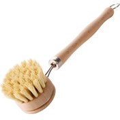Resim Ahşap Saplı Çatal Bulaşık Fırçası, Mutfak Bulaşık Fırçası, Tencere ve Tavalar için, Banyo, Tuvalet için Çok Amaçlı Temizlik Aracı, Plastik ve Ahşap Yapı, Manuel Operasyon 