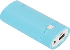 Resim USB Güç Bankası, Güvenilir Taşınabilir Evrensel 2x18650 DIY Güç Bankası MP3 Için Moda (BLUE) 