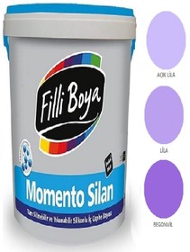 Resim Filli Boya Momento Silan Tam Silinebilir Yıkanabilir Silikonlu Ipek Mat Boya 2,5lt (açık Lila) 
