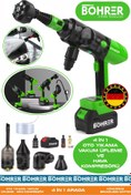 Resim BÖHRER ALMAN 4 MAKİNE 1 ARADA ÇİFT AKÜLÜ YEŞİL OTO YIKAMA - VAKUM - ÜFLEME VE MİNİ KOMPRESÖR LASTİK ŞİŞİRME 