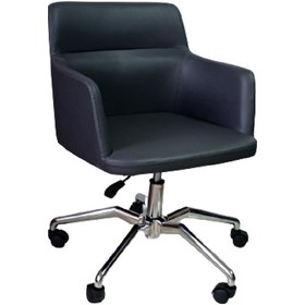 Resim Büro Sandalyesi Örümcek Yıldız Ayaklı Antrasit Suni Deri 