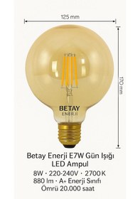 Resim Led Fılament Rustik Ampul 