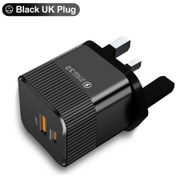 Resim Hızlı Usb Tip C Şarj Cihazı Hızlı Şarj 3.0 Hızlı Şarj Cihazı Taşınabilir Mobil Uk Black 02 