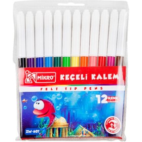 Resim BÜDÜ DİSCOUNT Mikro Keçeli Kalem 12 Renk Zw-607*12 BUDU-61980 