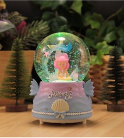 Resim Deniz Kızı Işıklı Ve Müzikli Kar Küresi Büyük Boy - 1 