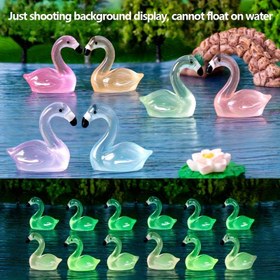 Resim 6 Adet Karanlıkta Parlayan Flamingo Süslemeleri - Pastel Pembe, Sarı, Açık Mavi & Yeşil Renkli El Yapımı Reçine Figürler, Modern Ev & Bahçe Dekoru DIY Terraryumlar için, Tatil Partisi Hediyeleri (Elektrik Gerekmez), Flamingo Parti Süsleri, Pastel Renkli Flamingolar 