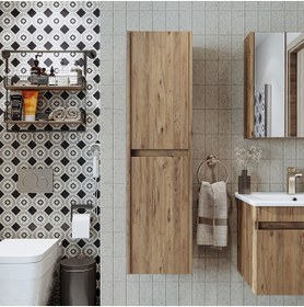 Resim ROOMART Atlantik Mat Mdf 130 X 35 Cm Banyo Boy Dolabı 