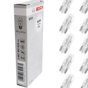 Resim Bosch Eco Dipsiz Ampul 12V 5W T10 W5W 10'lu Paket 