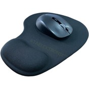 Resim ATAELEKTRONİK Siyah Bileklikli Ergonomik Mouse Pad Ekstra Kauçuk Kaplamalı Bileklikli Mouse Pad 