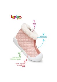 Resim Kaptan Junior Kız Bebek Çocuk Botu Ortopedik İlkadım Kaymaz Taban Bmlk 650 Pembe 