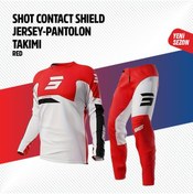 Resim Shot Kırmızı Beyaz Jersey Pantolon Takımı 