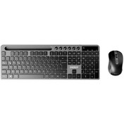 Resim Everest Km-730 Gri/siyah Kablosuz Q Multimedia Klavye + Mouse Set Optik 
