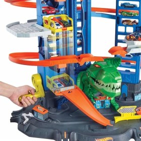Resim Hot Wheels Ultimate Garage GJL14 Çok Katlı Garaj ve Robotik T-Rex Özellikli Dayanıklı Plastik Oyuncak Araba Seti – Çocuklar İçin 