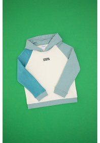 Resim U.S. Polo Assn. Erkek Çocuk Mint Kapüşonlu Sweatshirt 50316606-VR090 