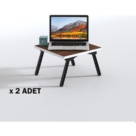Resim Kenzlife Laptop Dizüstü Bilgisayar Sehpası Tankutay Cvz 2 Li Set 20 39 39 Yemek Sofra Siyah Ayak Beyaz 