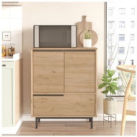 Resim Robin Home Lidya Mikrodalga 3 Kapaklı Metal Ayaklı Mutfak Dolabı 