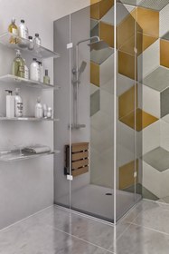 Resim rafineritasarım Duvara Monte Katlanabilir Tabure Duş Ve Engelli Tabure Ahşap 