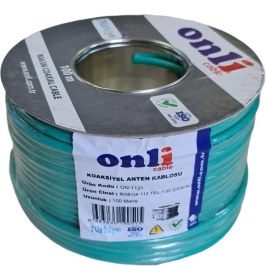 Resim Onli RG6U6 112TEL Yeşil Anten Kablosu 100METRE Yerli Üretim 