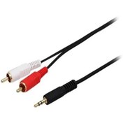 Resim lodose 3.5 Mm Stereo To 2rca Kablosu Aux Tos Ses 1.5 Mt Kablo Sound Audıo Erkek Ara Kulaklık Standart 