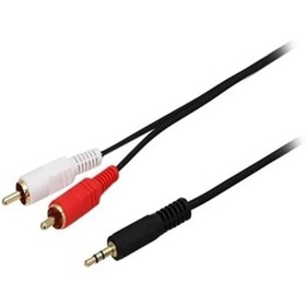 Resim lodose 3.5 Mm Stereo To 2rca Kablosu Aux Tos Ses 1.5 Mt Kablo Sound Audıo Erkek Ara Kulaklık Standart 